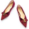 C.Paravano Flats for Women | Pointed Toe Flats | Ballet Flats | Women Shoes Dressy Comfortable(Claret Velvet)