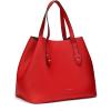 C.Paravano Red Grain Leather Hobo Handbag for Women | Large Tote Bag with Vegan Leather Details | No Closure Hobo Handbag for Work, Shopping, Gifts