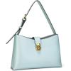 C.Paravano Shoulder Bags for Women | Glossy Leather PU Tote Bag with Zipper Closure | Hobo Handbag | Under the Arm Purses(A1-blue)