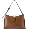 C.Paravano Shoulder Bags for Women | Glossy Leather PU Tote Bag with Zipper Closure | Hobo Handbag | Under the Arm Purses(A1-camel)