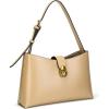 C.Paravano Shoulder Bags for Women | Glossy Leather PU Tote Bag with Zipper Closure | Hobo Handbag | Under the Arm Purses(A1-khaki)