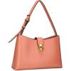 C.Paravano Shoulder Bags for Women | Glossy Leather PU Tote Bag with Zipper Closure | Hobo Handbag | Under the Arm Purses(A1-pink)