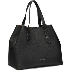 C.Paravano Full Grain Leather Tote Bag|Large Capacity Tote Handbags for Women | Hobo Bags Black | Leather Top Handle Tote | Leather Tote Travel Work Bag
