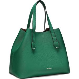 C.Paravano Large Handbags | Full Grain Leather Tote Bag | Hobo Bags | Green Purse | Women’s Shoulder Handbags | Green Leather Bag