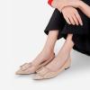 C.Paravano Women’s Flats | Pointed Toe Ballet Shoes | Work Shoes for Women | Comfortable Flats(Almond)