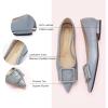 C.Paravano Women’s Flats | Pointed Toe Ballet Shoes | Work Shoes for Women | Comfortable Flats(Blue)