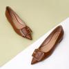 C.Paravano Women’s Flats | Pointed Toe Ballet Shoes | Work Shoes for Women | Comfortable Flats(Brown)