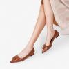 C.Paravano Women’s Flats | Pointed Toe Ballet Shoes | Work Shoes for Women | Comfortable Flats(Brown)