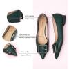 C.Paravano Women’s Flats | Pointed Toe Ballet Shoes | Work Shoes for Women | Comfortable Flats(Dark Green)