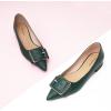 C.Paravano Women’s Flats | Pointed Toe Ballet Shoes | Work Shoes for Women | Comfortable Flats(Dark Green)