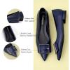 C.Paravano Women’s Flats | Pointed Toe Ballet Shoes | Work Shoes for Women | Comfortable Flats(Navy)