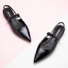 C.Paravano Women’s Slingback Flats | Pointed Toe Pumps | Kitten Heels for Women | Slingback Dress Shoes | Slingback Sandals(Black Flats)
