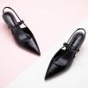 C.Paravano Women’s Slingback Flats | Pointed Toe Pumps | Kitten Heels for Women | Slingback Dress Shoes | Slingback Sandals(Black Heels)