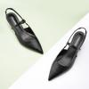C.Paravano Women’s Slingback Flats | Pointed Toe Pumps | Kitten Heels for Women | Slingback Dress Shoes | Slingback Sandals(Croc Black Heels)