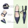 C.Paravano Women’s Slingback Flats | Pointed Toe Pumps | Kitten Heels for Women | Slingback Dress Shoes | Slingback Sandals(Croc Navy Flats)