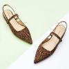 C.Paravano Women’s Slingback Flats | Pointed Toe Pumps | Kitten Heels for Women | Slingback Dress Shoes | Slingback Sandals(Leopard Flats)
