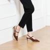 C.Paravano Women’s Slingback Flats | Pointed Toe Pumps | Kitten Heels for Women | Slingback Dress Shoes | Slingback Sandals(Leopard Heels)
