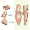 C.Paravano Women’s Slingback Flats | Pointed Toe Pumps | Kitten Heels for Women | Slingback Dress Shoes | Slingback Sandals(Pink Flats)