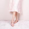 C.Paravano Women’s Slingback Flats | Pointed Toe Pumps | Kitten Heels for Women | Slingback Dress Shoes | Slingback Sandals(Pink Flats)