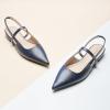 C.Paravano Women’s Slingback Flats | Pointed Toe Pumps | Kitten Heels for Women | Slingback Dress Shoes | Slingback Sandals(Snakeskin Navy Flats)