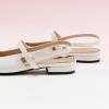 C.Paravano Women’s Slingback Flats | Pointed Toe Pumps | Kitten Heels for Women | Slingback Dress Shoes | Slingback Sandals(White Flats)