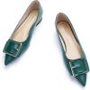 C.Paravano Women’s Flats | Pointed Toe Ballet Shoes | Work Shoes for Women | Comfortable Flats(Dark Green)