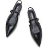 C.Paravano Women’s Slingback Flats | Pointed Toe Pumps | Kitten Heels for Women | Slingback Dress Shoes | Slingback Sandals(Black Flats)