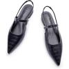 C.Paravano Women’s Slingback Flats | Pointed Toe Pumps | Kitten Heels for Women | Slingback Dress Shoes | Slingback Sandals(Croc Black Flats)