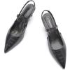 C.Paravano Women’s Slingback Flats | Pointed Toe Pumps | Kitten Heels for Women | Slingback Dress Shoes | Slingback Sandals(Croc Black Heels)