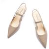C.Paravano Women’s Slingback Flats | Pointed Toe Pumps | Kitten Heels for Women | Slingback Dress Shoes | Slingback Sandals(Croc Light Coffee Heels)