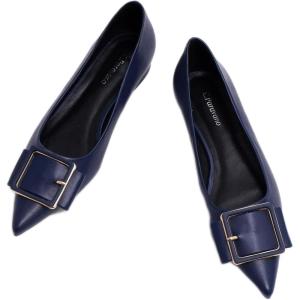 C.Paravano Women’s Flats | Pointed Toe Ballet Shoes | Work Shoes for Women | Comfortable Flats(Navy)