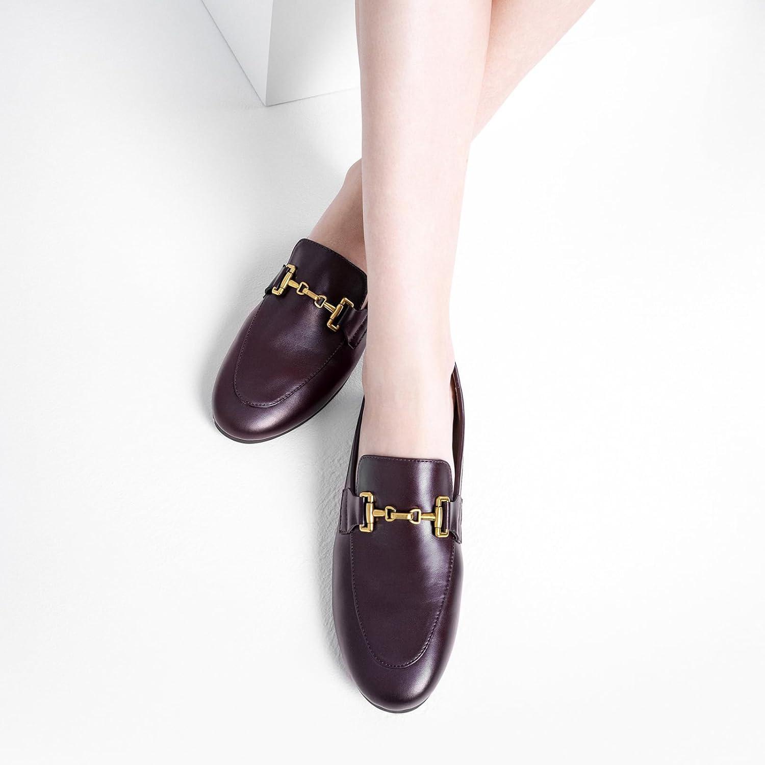 imageCParavano Loafers for Women Penny Loafers Slipon Flats Shoes Moccasin for Walking Womens Loafer Flat Business Casual ShoeBurgundy