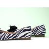C.Paravano Ballet Flats for Women | Women’s Flats | Square Toe | Slip On Dress Shoes | Satin Flower Shoes(Zebra)