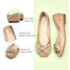 C.Paravano Flats for Women | Women’s Flats | Square Toe Flats | Ballet Flat | Low Heels for Women(Beige-t)