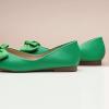 C.Paravano Flats for Women | Women’s Flats | Square Toe Flats | Ballet Flat | Low Heels for Women(Green)