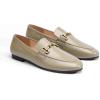 C.Paravano Loafers for Women | Penny Loafers | Slip-on Flats Shoes | Moccasin for Walking | Women’s Loafer Flat | Business Casual Shoe(Olive Green)