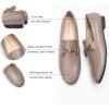 C.Paravano Loafers for Women | Penny Loafers | Slip-on Flats Shoes | Moccasin for Walking | Women’s Loafer Flat | Business Casual Shoe(Taupe Gray)