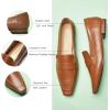 C.Paravano Women’s Loafer Flat Loafers for Women Slip-on Flats Shoes Business Casual Shoe Slip-on Penny Loafers for Women(L1-brown)