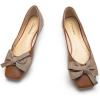 C.Paravano Flats for Women | Women’s Flats | Square Toe Flats | Ballet Flat | Low Heels for Women(Brown-new)