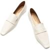 C.Paravano Women’s Loafer Flat Loafers for Women Slip-on Flats Shoes Business Casual Shoe Slip-on Penny Loafers for Women(L1-white)