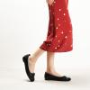 C.Paravano Ballet Flats | Square Toe Shoes | Bow Slip Ons | Ballet Shoes for Women | Dressy Flats for Women(Black)