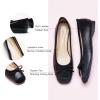C.Paravano Ballet Flats | Square Toe Shoes | Bow Slip Ons | Ballet Shoes for Women | Dressy Flats for Women(Black)
