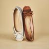C.Paravano Ballet Flats | Square Toe Shoes | Bow Slip Ons | Ballet Shoes for Women | Dressy Flats for Women(Brown)
