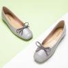 C.Paravano Ballet Flats | Square Toe Shoes | Bow Slip Ons | Ballet Shoes for Women | Dressy Flats for Women(Grey)