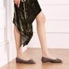C.Paravano Ballet Flats | Square Toe Shoes | Bow Slip Ons | Ballet Shoes for Women | Dressy Flats for Women(Grey-n)