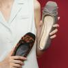 C.Paravano Ballet Flats | Square Toe Shoes | Bow Slip Ons | Ballet Shoes for Women | Dressy Flats for Women(Grey-n)