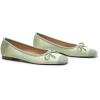 C.Paravano Ballet Flats | Square Toe Shoes | Bow Slip Ons | Ballet Shoes for Women | Dressy Flats for Women(Light Green)