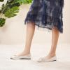 C.Paravano Ballet Flats | Square Toe Shoes | Bow Slip Ons | Ballet Shoes for Women | Dressy Flats for Women(Silver)