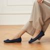 C.Paravano Ballet Flats | Square Toe Shoes | Bow Slip Ons | Ballet Shoes for Women | Dressy Flats for Women(Turquoise)