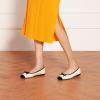 C.Paravano Ballet Flats | Square Toe Shoes | Bow Slip Ons | Ballet Shoes for Women | Dressy Flats for Women(White)